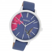 Oozoo Damen Armbanduhr Timepieces Analog Leder blau UOC11069