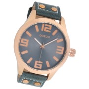 Oozoo Damen Armbanduhr Timepieces Analog Leder dunkelblau UOC1107A