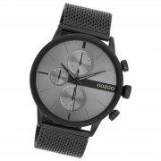 Oozoo Herren Armbanduhr Timepieces Analog Metall Mesh schwarz UOC11104