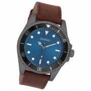 Oozoo Herren Armbanduhr Timepieces Analog Leder braun UOC11116