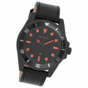 Oozoo Herren Armbanduhr Timepieces Analog Leder schwarz UOC11119