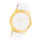 Oozoo Damen Armbanduhr Timepieces Analog Leder weiß UOC11136