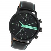 Oozoo Herren Armbanduhr Timepieces Analog Leder schwarz UOC11229
