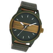 Oozoo Herren Armbanduhr Timepieces Analog Leder schwarz UOC11234