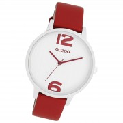 Oozoo Damen Armbanduhr Timepieces Analog Leder rot UOC11237