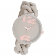 Oozoo Damen Armbanduhr Timepieces Analog Kunststoff taupe hellbraun UOC11265