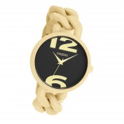 Oozoo Damen Armbanduhr Timepieces Analog Kunststoff gold UOC11266