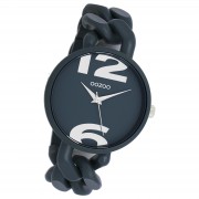 Oozoo Damen Armbanduhr Timepieces Analog Kunststoff grau UOC11268