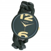 Oozoo Damen Armbanduhr Timepieces Analog Kunststoff dunkelgrün UOC11269
