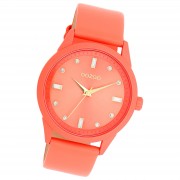 Oozoo Damen Armbanduhr Timepieces Analog Leder orange UOC11285