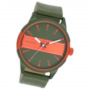 Oozoo Herren Armbanduhr Timepieces Analog Leder grün UOC11318