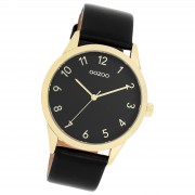 Oozoo Damen Armbanduhr Timepieces Analog Leder schwarz UOC11329