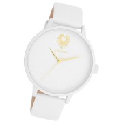 Oozoo Damen Armbanduhr Timepieces Analog Leder weiß UOC11343