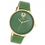 Oozoo Damen Armbanduhr Timepieces Analog Leder grün UOC11344