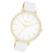 Oozoo Damen Armbanduhr Timepieces Analog Leder weiß UOC11359