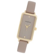 Oozoo Damen Armbanduhr Timepieces Analog Lederband taupe braun UOC11531