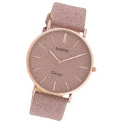 Oozoo Damen Armbanduhr Vintage Series Analog Leder rosa UOC20161