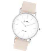 Oozoo Damen Armbanduhr Vintage Series Analog Leder beige UOC20250