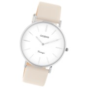 Oozoo Damen Armbanduhr Vintage Series Analog Leder beige UOC20250