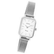 Oozoo Damen Armbanduhr Vintage Series Analog Metall Mesh silber UOC20266