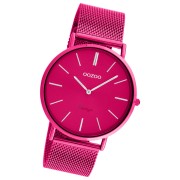 Oozoo Damen Armbanduhr Vintage Series C20275 Analog Metall Mesh pink UOC20275