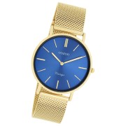 Oozoo Damen Armbanduhr Vintage Series Analog Metall Mesh gold UOC20291