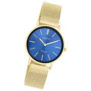 Oozoo Damen Armbanduhr Vintage Series Analog Metall Mesh gold UOC20292