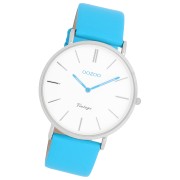 Oozoo Damen Armbanduhr Vintage Series Analog Leder blau UOC20310