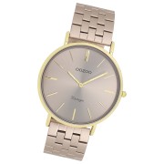 Oozoo Damen Armbanduhr OOZOO Vintage Analog Metallband taupe braun UOC20404