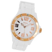 Oozoo Unisex Armbanduhr Vintage Series Analog Silikon weiß UOC4171A