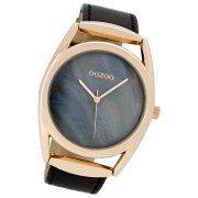 Oozoo Damen-Uhr Timepieces Quarzuhr C9169 Leder-Armband schwarz UOC9169