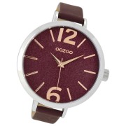 Oozoo Damen-Uhr Timepieces Quarzuhr C9193 Leder-Armband rot UOC9193