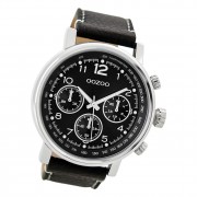 Oozoo Herren Armbanduhr Timepieces C9459A Analog Leder schwarz UOC9459A