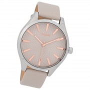 Oozoo Damen Armbanduhr Timepieces Analog Leder grau UOC9685A