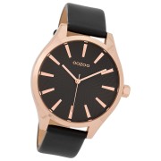 Oozoo Damen Armbanduhr Timepieces Analog Leder schwarz UOC9689A