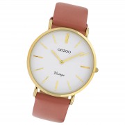 Oozoo Damen Armbanduhr Timepieces Analog Leder orange UOC9967A