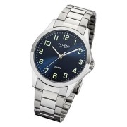 Regent Herren Armbanduhr Analog 1152406 Quarz-Uhr Metall silber UR1152406