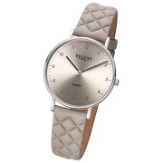 Regent Damenuhr Edelstahl-Armbanduhr Analog Lederarmband URBA850