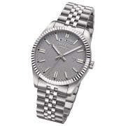 Regent Herrenuhr Edelstahl-Armbanduhr Analog Metallarmband URBA881