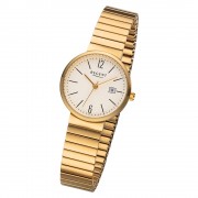 Regent Damen Armbanduhr Analog F-1203 Quarz-Uhr Metall gold URF1203
