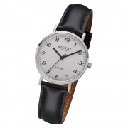 Regent Damen Armbanduhr Analog F-1217 Quarz-Uhr Leder schwarz URF1217