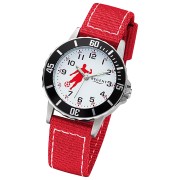 Regent Jugend Armbanduhr Analog Textilarmband rot weiß URF1376