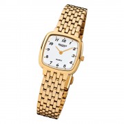 Regent Damen-Armbanduhr F-521 Quarz-Uhr Stahl-Armband gold URF521
