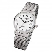 Regent Herren-Armbanduhr F-705 Quarz-Uhr Stahl-Armband silber URF705