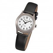 Regent Damen-Armbanduhr - Titan Damenuhren - Quarz Leder schwarz URF871