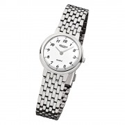 Regent Damen-Armbanduhr F-909 Quarz-Uhr Stahl-Armband silber URF909