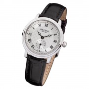 Regent Damen Armbanduhr Analog GM-1440 Quarz-Uhr Leder schwarz URGM1440