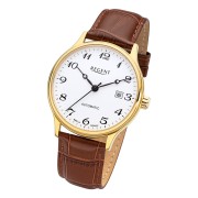 Regent Herren Armbanduhr Analog GM-2115 Automatik Lederband braun URGM2115