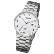 Regent Herren-Armbanduhr F-1241 Quarz-Uhr Leder-Armband schwarz UR1113405 | Quarzuhren