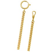 Regent Damen Herren Taschenuhr Kette Flachpanzer 5mm vergoldet vernickelt URP044